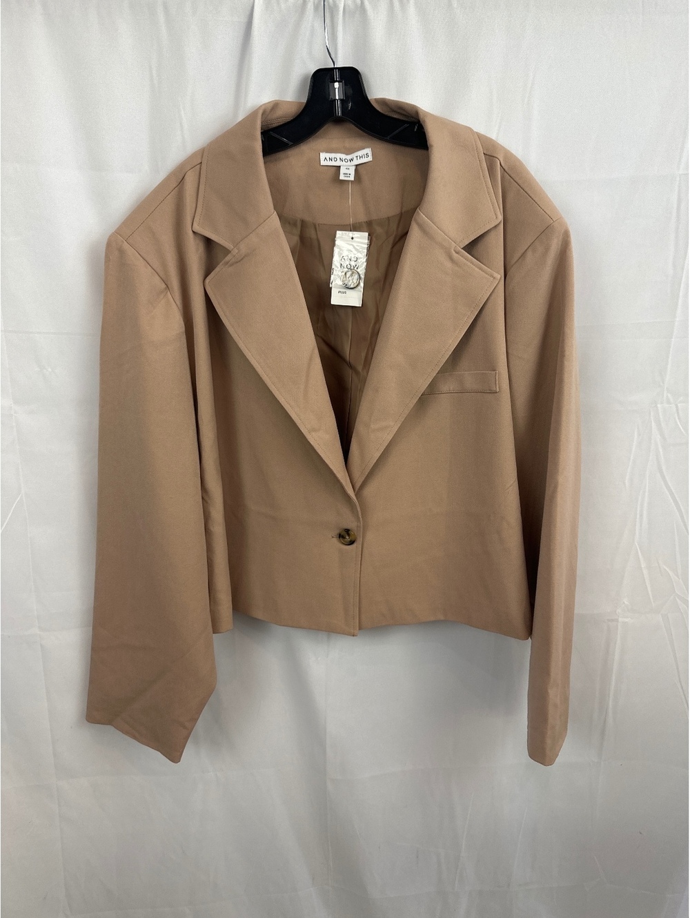 And Now This Almond Color Cropped Blazer Jacket 4X